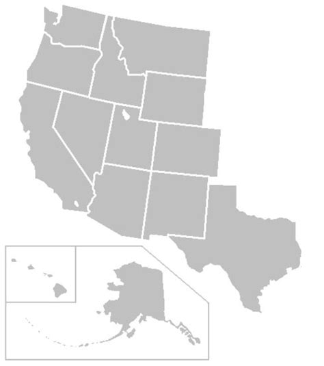 Blank Map Of The Western United States