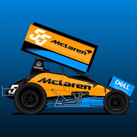 Mclaren Dirt Sprint Template W Wings By Dylan Schiebel Trading Paints