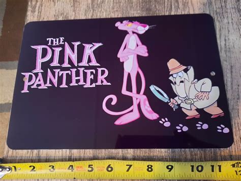 Pink Panther 8x12 Metal Wall Sign Classic Cartoon Hanna Barbera Sign