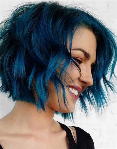 Popular Pulpriot Blue Hair Colors For Short Hair In 2019 With Images
