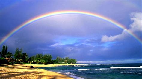 Beautiful Nature Wallpaper Big Size 14 With Rainbow On Beach Hd Wallpapers Wallpapers