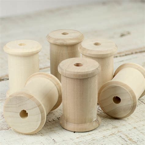 Vintage Look Wooden Thread Spool Wooden Spools Unfinished Wood