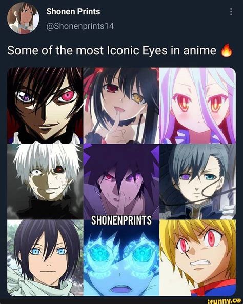 Shonen Prints Shonenprints14 Some Of The Most Iconic Eyes In Anime