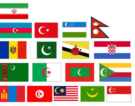 Turkey which features a red flag with a star and a crescent moon. Flags with Crescent Moon