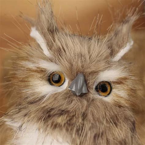 Fluffy Artificial Screech Owl Birds And Butterflies Basic Craft