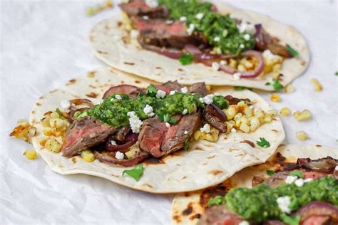 Chimichurri Steak Tacos With Grilled Corn ~ Barley And Sage Steak Tacos