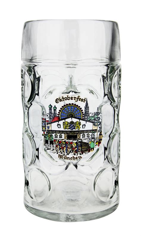 Custom Engraved Munich Dimpled Oktoberfest Glass Beer Mug 1l