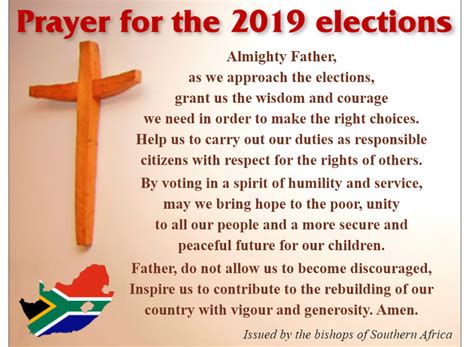 Prayer For The 2019 Elections The Southern Cross