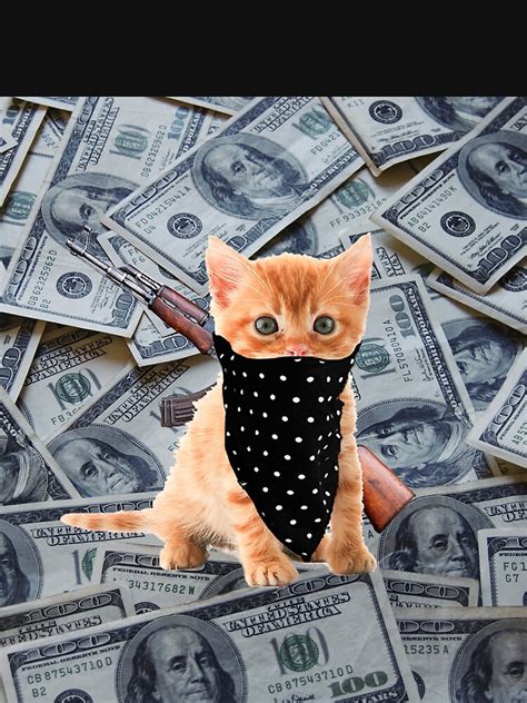 Gangsta Kitty T Shirt For Sale By Dmorissette Redbubble Cat T