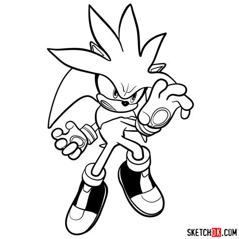 How To Draw Silver The Hedgehog From Sonic Sketchok Easy Drawing Guides