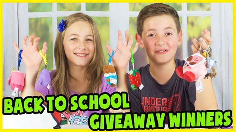 Back To School Supplies Giveaway Winners Youtube