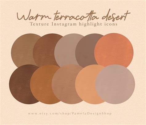 Instagram Highlight Icons Beautiful Warm Terracotta Colour Palette