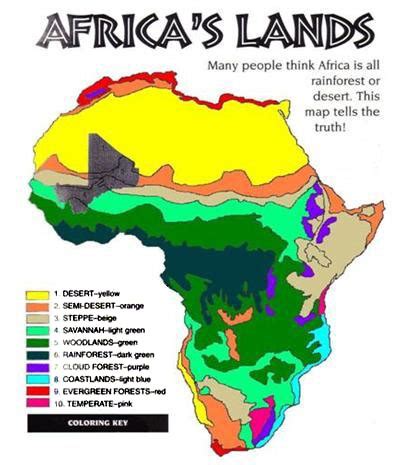 Landforms in africa africa landforms map | map of africa map of africa landform models african model howard models copy of c african masks lessons tes teach. Printable Map of Africa Continent Map of Natural Environment and Climate - Free Printable Maps ...