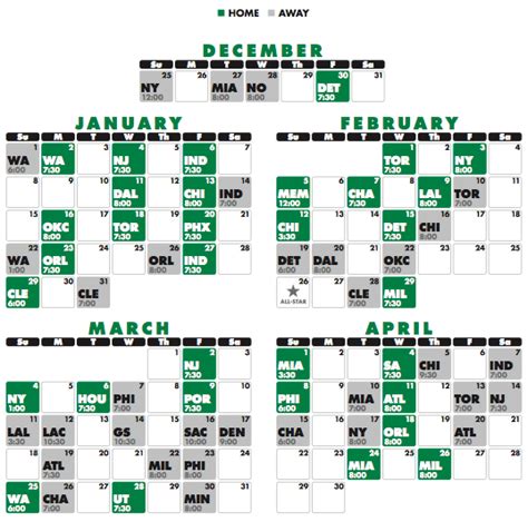 2011/2012 Boston Celtics Schedule | CelticsLife.com - Boston Celtics ...