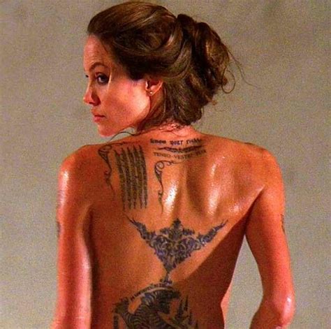 Love This Angelina Jolie Tattoo Celebrity Tattoos Women Celebrity Tattoos