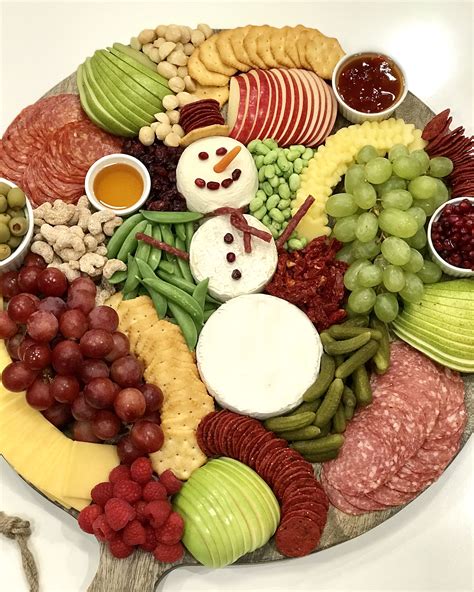 Snowman Snack Board By The Bakermama Christmas Party Food Christmas