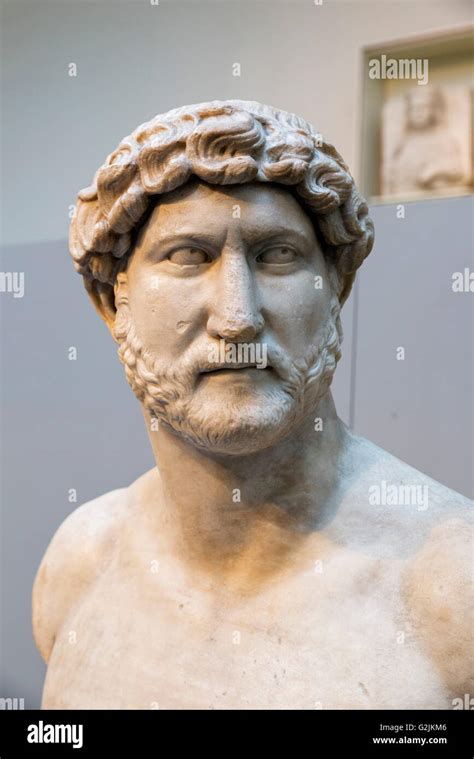 Marble Bust Of The Emperor Hadrian Ad 76 138 Fourteenth Emperor Of
