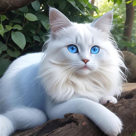 Premium Ai Image The Most Beautiful Cat In The World Light Blue Eyes