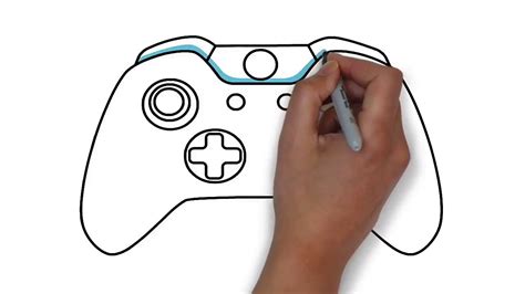 How To Draw A Xbox Controller Step By Step Learn Drawing Youtube