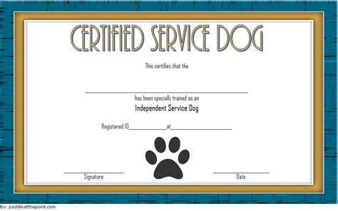 Emotional support animal is a pet that maintains emotional stability to their owners. Service Dog Certificate Template (2 (Dengan gambar)