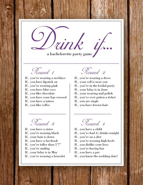Printable Bachelorette Party Game By Appleinvitations On Etsy 1000