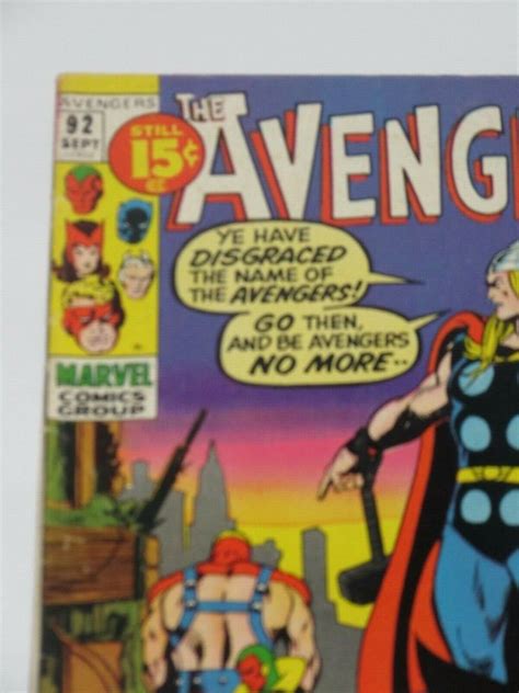 Avengers 92 Neal Adams Cover 1971 Marvel Comics Fn Comic Books