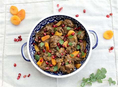 Garnish with the the pomegranate seeds and serve with steamed couscous or rice. Lamb Tagine with Pomegranates - BakingQueen74 | Slow ...