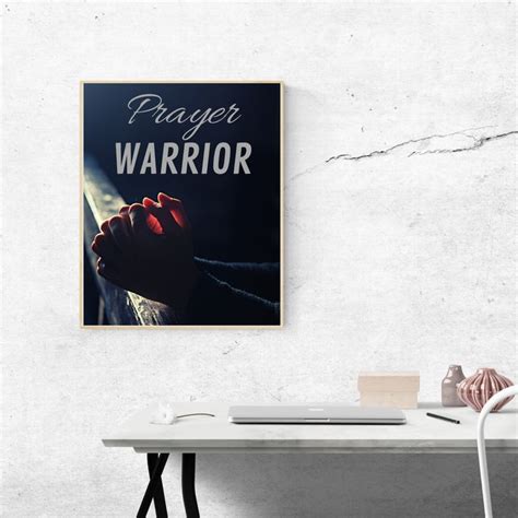 Prayer Warrior Digital Download Motivational Wall Art Inspirational