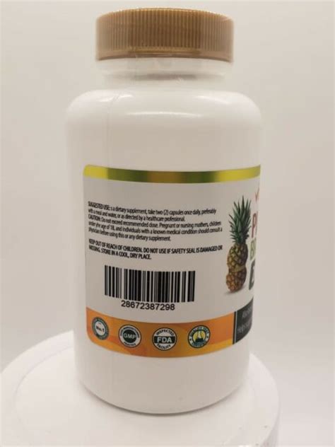 Bromelain 2400 Gdu 1000 Mg 60 Caps Antioxidant Immune System Support