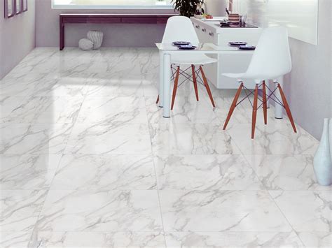 Marvelous White Rectified Shiny Glazed Porcelain Floor