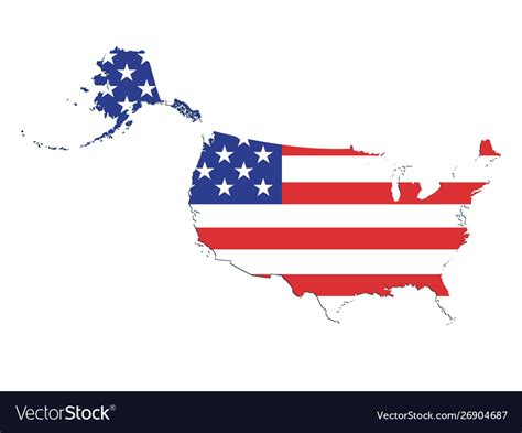 Usa Flag Map Royalty Free Vector Image Vectorstock