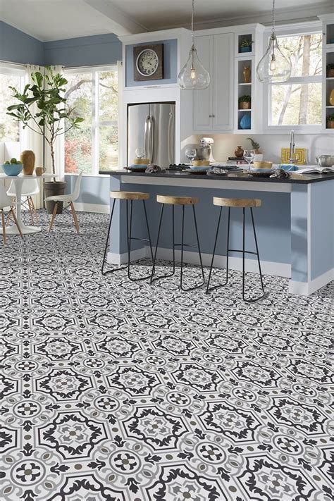 Luxury Vinyl Tile Sheet Floor Layout Design Inspiration For Kitchen