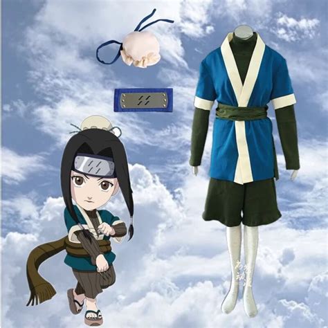 Naruto Haku Cosplay Costume Kimono Headband Hairdeco