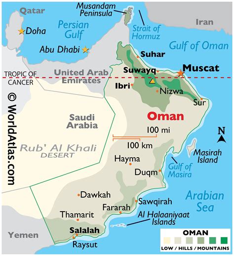 Oman Large Color Map