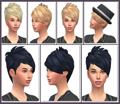 Slashed Hair Short Bangs At Birksches Sims Blog Sims Updates