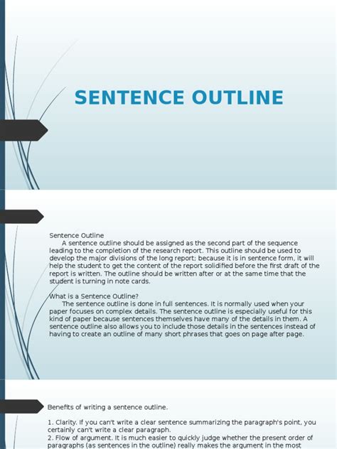 Sentence Outline Sentence Linguistics Thesis