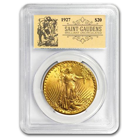 1927 20 Saint Gaudens Gold Double Eagle Bu Pcgs Prospector Pcgs