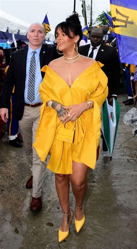 Yellow Dress Rihanna Style Fashion Rihanna Street Style