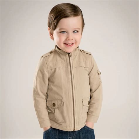 Brand 2017child Boy Clothes Khaki Kids Baby Boy Spring Jacket Zipper