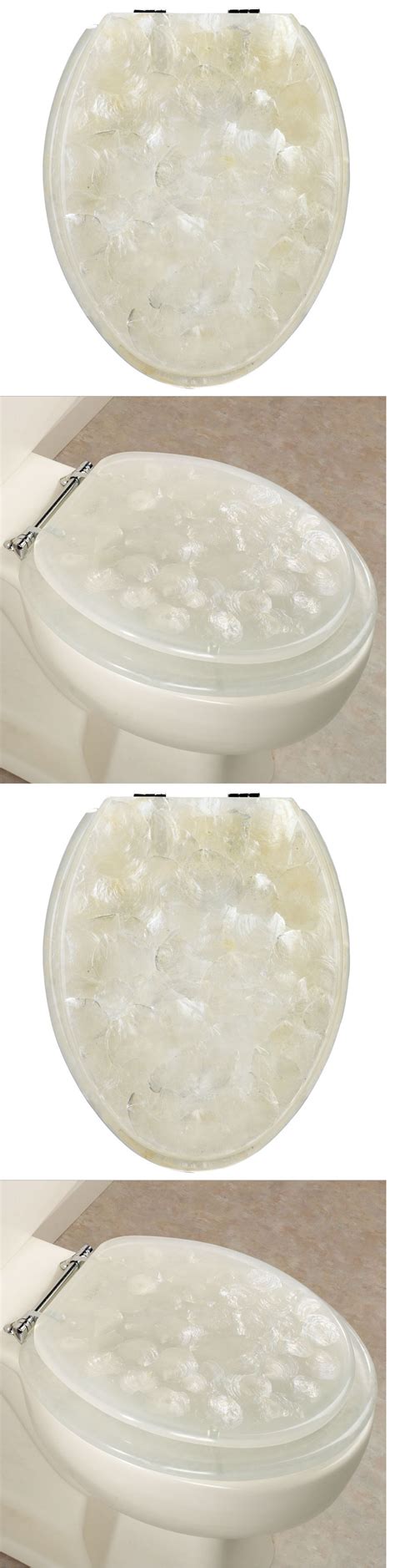 Toilet Seats 37637 Elongated Toilet Seat Lid Cover Mother Of Pearl