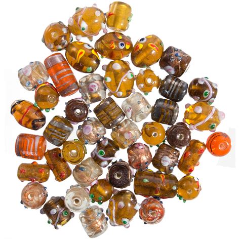 Glass Beads For Jewelry Making For Adults 120 140 Pieces Lampwork Murano Loose Beads For Diy And