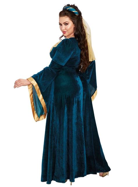 Plus Size Medieval Maiden Women S Costume Velvet Medieval Costume
