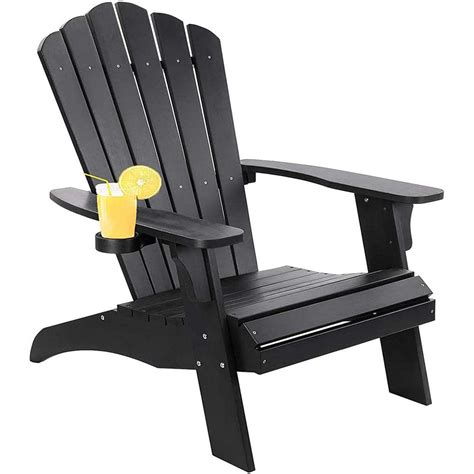 Trustmade Polystyrene Composite Adirondack Chair Black Mbm Pkd02 Bk