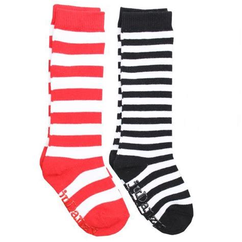 Knee High Red And Black Stripe Socks