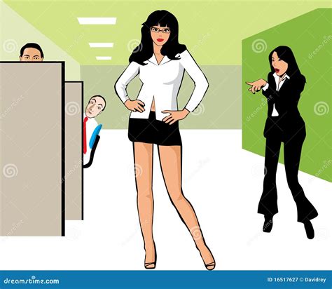 Woman In A Miniskirt Vector Cartoondealer Com