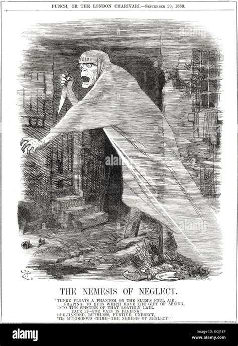Jack The Ripper Punch Cartoon 5 1888 The Nemesis Of Neglect Stock