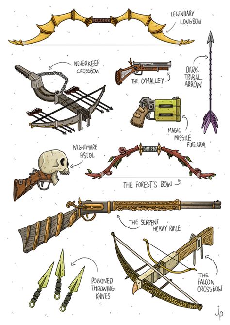 Art Ranged Weapon Inspiration For You Dms Dnd Dungeons And Dragons