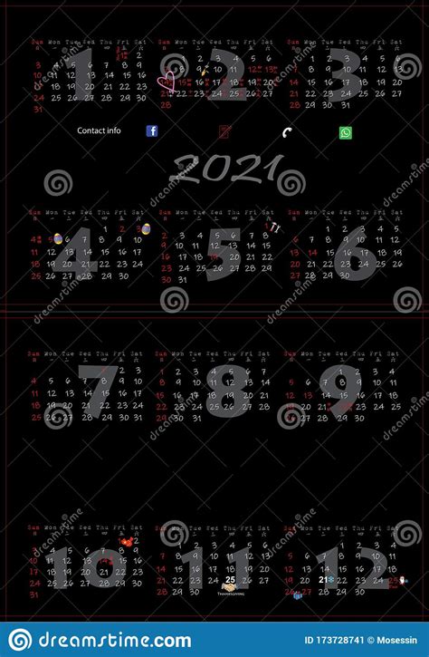 2021 Hk Calendar Template Stock Vector Illustration Of Temple 173728741