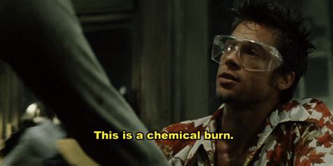 The lye burns become a source of pain, like the fight club, to feel something different from the senseless modern lifestyle. Dharma Movie Reviews: Fight Club And Buddhism