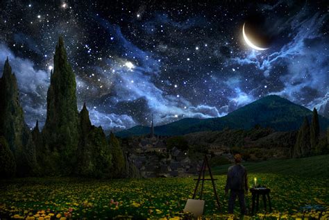 Starry Night By Alexruizart On Deviantart